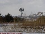 Windmill on Gray Winter Sky, Groveland, New York