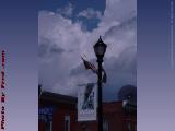 Streetlamp and Billowing Clouds, Belmont, NY