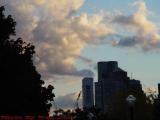 Financial District with Late Sun Clouds, from East Boston