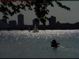 Canoe Heading Up River, Esplanade