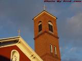 Bricks, Crosses and Steeple at Sundown, Cambridge