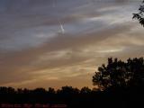 Contrail Over Sunset, Groveland, NY