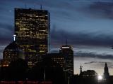 Dusk Sky With Lights, from Boston Commons