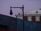 Street Lamp and Architecture With Lavendar Sunset Sky