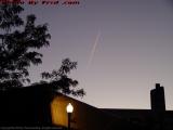 Jet Streak as Light Ray, Newbury Street Sunset, Boston