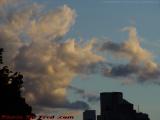 Late Day Clouds, Silhouette Skyline, from East Boston