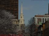 Park Street Church Over Wintered Boston Commons