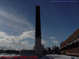 Wintered Smokestack in Isolation, Jello Factory, Leroy, NY