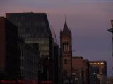 Sunset Skyline With Steeple, Boylston Street, Boston