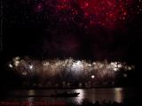 Patriotic Fireworks and Patrol Boat, from Boston Esplanade