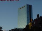 John Hancock Monolith In Late Sun, from the South End