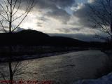 Hoosic River Perspective Near Winter Sunset, Berkshires