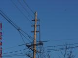 High Tension Pole In Sunset Light, Peabody, Massachusetts