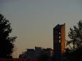 Bell Tower and Skyline in Day's Last Light, Somerville