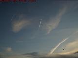 Post-Sunset Sky With Jet Streaks and Flag, South Boston