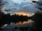 Sunset Flare Over Elginwood Pond, Peabody, Massachusetts