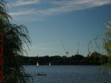 Building at the End of Summer, Cranes in MIT Landscape