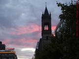 Sunset's Hand Reaching Behind Old South, Boylston Street