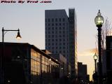 Winter Sunset, Huntington Ave. at Northeastern University