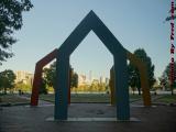 "Gate House" Architectural Sculpture by Lloyd Hamrol