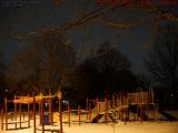 Snowbound Barry Playground in Available Light, Medford