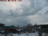 Barn With Late Winter Snow and Sunset Clouds, Alfred, NY