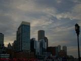 Boston Waterfront Against Post-Sunset Sky, from Summer St.