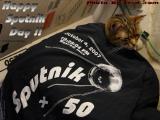 Penny Wrapped in Holiday Attire, Happy Sputnik Day!
