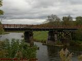 Genesee River Footbridge, Damp October View, Wellsville