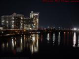 Construction Zone Reflected on the Charles, Boston, Mass.