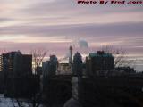Longfellow Bridge and Powerplant Steam on Sunset Sky