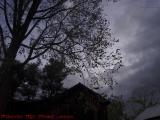 Cloudy Morning Sky Over the Barn Roof, Wellsville, NY