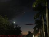 Gloaming Sky With Crescent Moon, Sunrise, Florida
