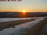 Sun Setting Over Snow Laden Fields, Friendship, New York