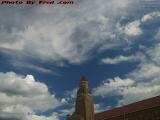 Steeple on Interesting Sky, Sacred Heart Church, Milford