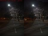 Bike Path at Night, Esplanade, Boston (cross eye stereo)