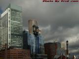 Streetlamp Gates to Halloween Weather Brewing Over Boston